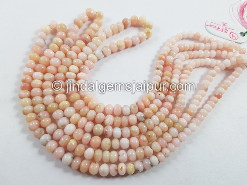 Pink Opal Shaded Smooth Roundelle Beads